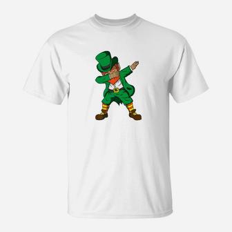 Funny Dabbing Leprechaun Kids Boy Girl St Patricks Day T-Shirt - Thegiftio UK