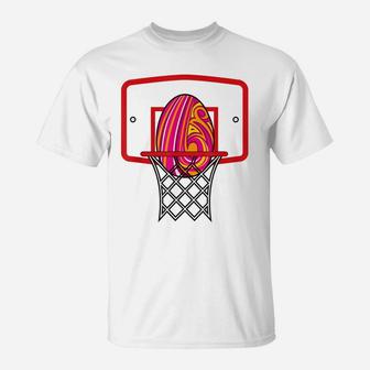 Funny Easter Basketball Egg Hunting Kids Boys Teens T-Shirt | Crazezy CA
