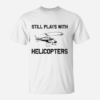 Funny Helicopter Gift Men Women Helicopter Pilot Aviation T-Shirt | Crazezy UK