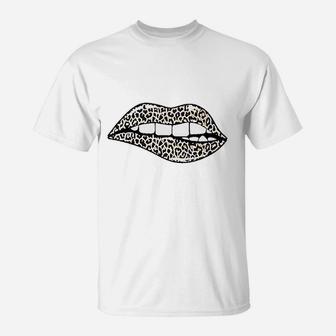 Funny Leopard Lips T-Shirt | Crazezy DE