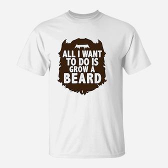 Funny Trendy Boys Rompers All I Want To Do Is Grow A Beard T-Shirt | Crazezy DE