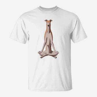 Funny Yoga Dog Greyhound T-Shirt | Crazezy DE