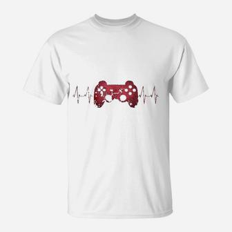 Gamer Heartbeat Video Games Gaming Boys Teens T-Shirt | Crazezy CA