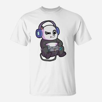 Gamer Shirt For Boys Gaming Gift Teen Girl Funny Panda Shirt T-Shirt | Crazezy