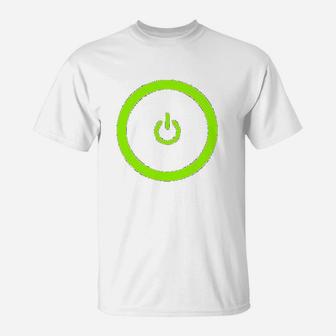 Gaming Power Button Gamer Pride T-Shirt | Crazezy UK