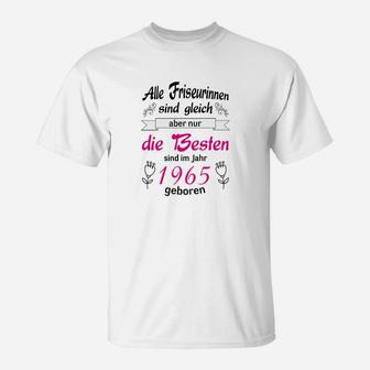 Geburtstags-T-Shirt 1965 für Friseurinnen, Jubiläumsdesign - Seseable