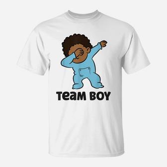 Gender Reveal Baby Shower Team Boy T-Shirt | Crazezy