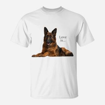 German Shepherd Shirt Shepard Dog Mom Dad Love Pet Puppy Tee Raglan Baseball Tee T-Shirt | Crazezy