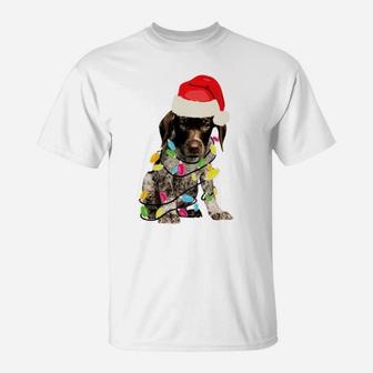 German Shorthair Pointer I Christmas Design Sweatshirt T-Shirt | Crazezy