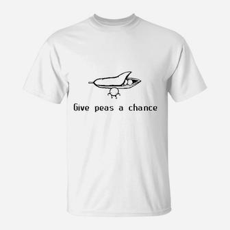 Give Peas A Chance Vegetarian T-Shirt | Crazezy DE