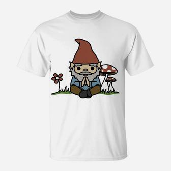 Gnomaste Meditating Gnome Cute Funny Yoga Sweatshirt T-Shirt | Crazezy