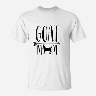 Goat Mom For Pet Owner Or Farmer Black T-Shirt | Crazezy AU