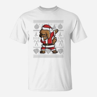 Goldendoodle Dabbing Dog Dab Ugly Christmas Sweatshirt T-Shirt | Crazezy
