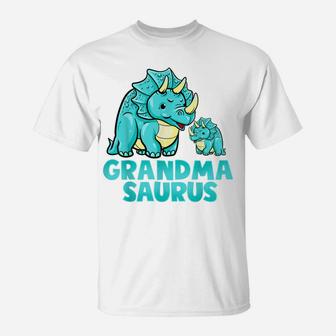 Grandma Saurus Dinosaur Funny Grandmasaurus For Nana T-Shirt | Crazezy