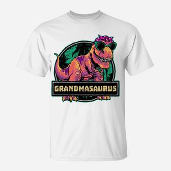Grandmasaurus T Rex Grandma Saurus Dinosaur Family Matching T-Shirt | Crazezy