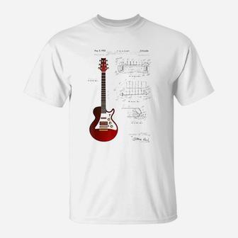Guitar Patent Guitarist Vintage Guitar T-Shirt | Crazezy