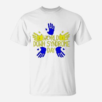 Hand Print World Down Syndrome Day T-Shirt - Thegiftio UK
