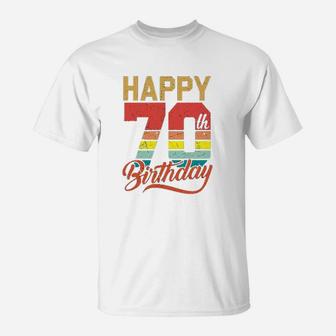 Happy 70Th Birthday Gift 70 Years Old Vintage Born In 1949 T-Shirt | Crazezy UK