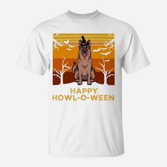 Happy Howl-O-Ween German Shepherd T-Shirt | Crazezy CA
