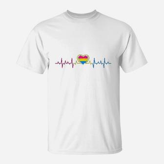 Heartbeat Pan Pride Outfit T-Shirt | Crazezy