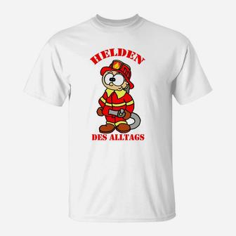 Helden Des Alltags Feuerwehrmann T-Shirt - Seseable