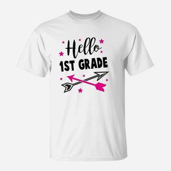 Hello 1St Grade With Stars Youth T-Shirt | Crazezy DE