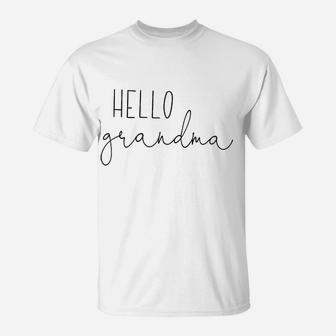 Hello Grandma See You Soon Announcement T-Shirt - Thegiftio UK