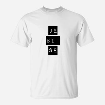 Herren T-Shirt JE BI SE Slogan, Modernes Design - Seseable