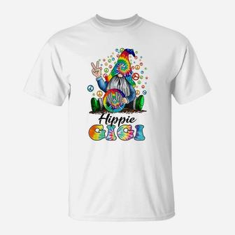 Hippie Gigi Gnome Colorful Gnome Mother's Day Gift T-Shirt | Crazezy