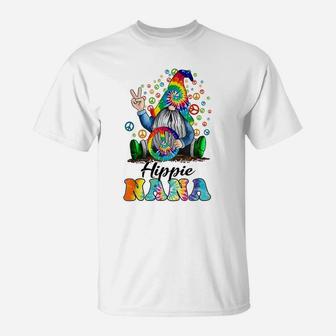 Hippie Nana Gnome Colorful Gnome Mother's Day Gift T-Shirt | Crazezy