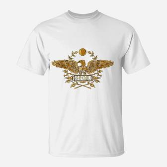 History Of Ancient Rome Spqr Roman Eagle Roma Invicta T-Shirt - Thegiftio UK