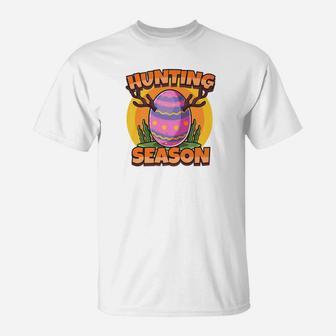 Hunting Season Easter Egg Hunter Kids Boys Girls Women T-Shirt - Seseable