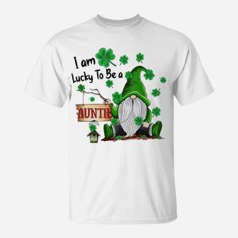 I Am Lucky To Be A Auntie, St Patrick's Day Gnome T-Shirt | Crazezy AU