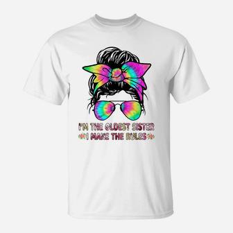 I Am The Youngest - The Rules Don't Apply To Me Tees Floral T-Shirt | Crazezy