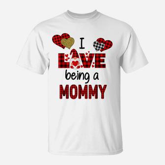 I Love Being A Mommy Gnome Matching Family Valentines's Day T-Shirt | Crazezy