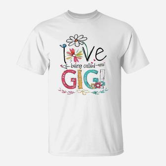 I Love Being Called Gigi Sunflower T-Shirt | Crazezy