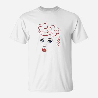 I Love Lucy Lines Face T-Shirt | Crazezy DE