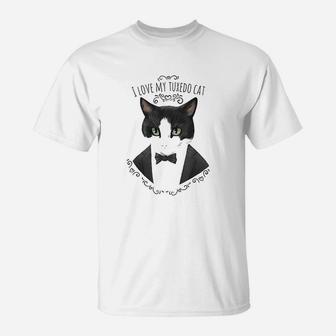 I Love My Tuxedo Cat Funny Cute Cat Lover Gift T-Shirt | Crazezy CA