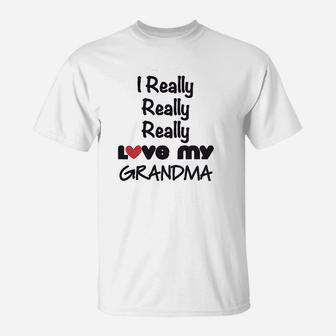 I Really Love My Grandma T-Shirt | Crazezy UK