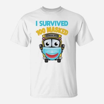 I Survived 100 Masked School Days Funny 100 Days Of School Sweatshirt T-Shirt | Crazezy AU