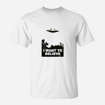 I Want To Believe Area 51 Ufo Alien Abduction T-Shirt | Crazezy DE