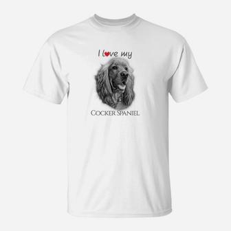 Ich Liebe Meinen Cocker Spaniel  T-Shirt - Seseable