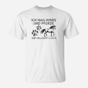 Ich Mag Hunde Und Pferde T-Shirt - Seseable