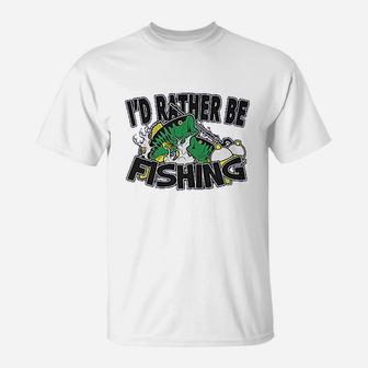 I'd Rather Be Fishing T-Shirt | Crazezy UK