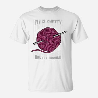 I'm A Knotty Hooker Funny Crochet Lover Cute Crocheter Humor Sweatshirt T-Shirt | Crazezy DE
