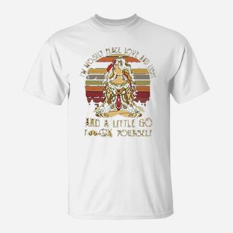 Im Mostly Peace Love And Light And A Little Go Fck Yourself T-Shirt | Crazezy
