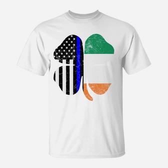 Irish American Flag Police Officer St Patricks Day Police T-Shirt | Crazezy DE