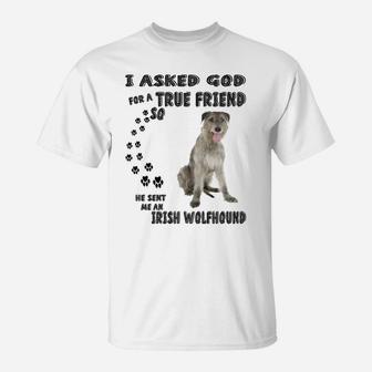 Irish Wolfhound Quote Mom Dad Print, Sighthound Hunting Dog T-Shirt | Crazezy