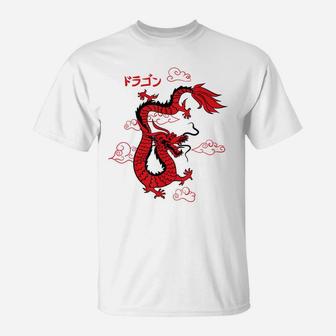 Japanese Red Dragon Martial Arts Festival Asia T-Shirt | Crazezy