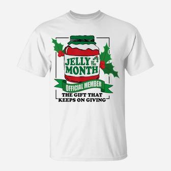 Jelly-Of-The-Month-Club-Official-Member Funny Holiday Xmas T-Shirt | Crazezy